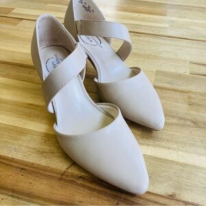 Beige Kitten Heels Shoes